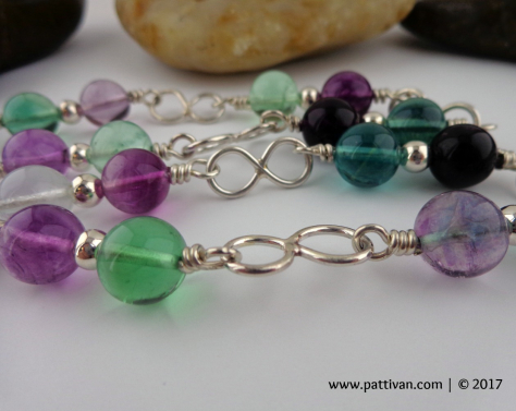 Fluorite and Sterling Silver Necklace
