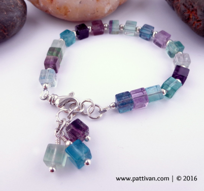 Fluorite and Sterling Silver Bracelet