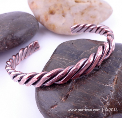 Four Strand Twisted Copper Cuff