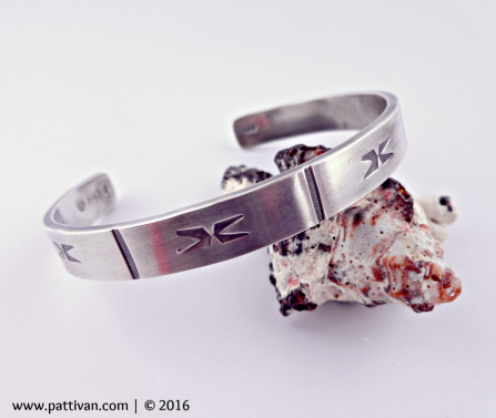 Hand Stamped, Heavy Sterling Silver Cuff