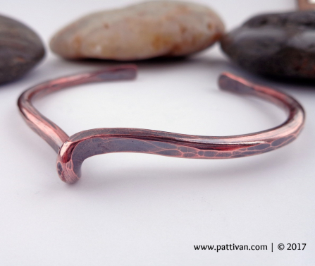 Solid Copper Cuff - with a Twist