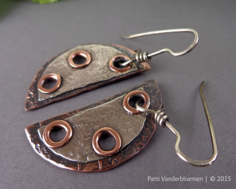 Industrial Chic Mixed Metal Earrings