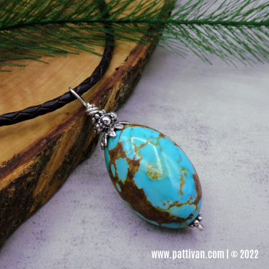 Kingman Turquoise Sterling Silver Necklace