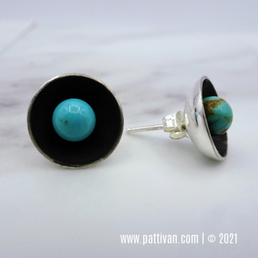 Kingman Turquoise Stud Earrings