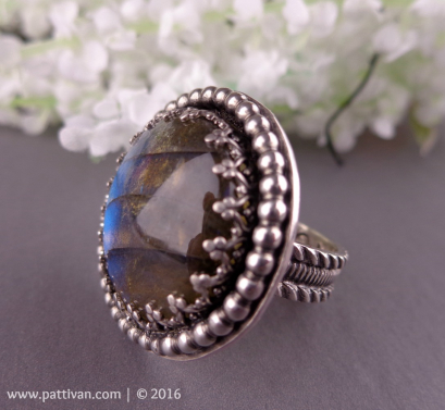 Labradorite and Sterling Silver Ring