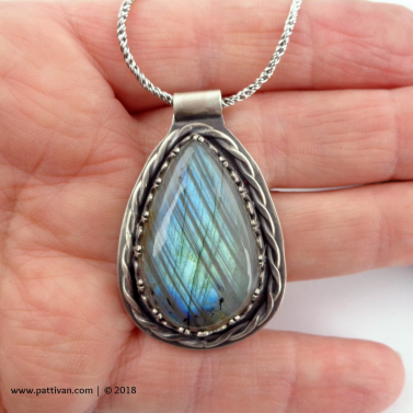 Labradorite and Sterling Silver Necklace