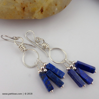 Lapis Lazuli and Sterling Silver Earrings