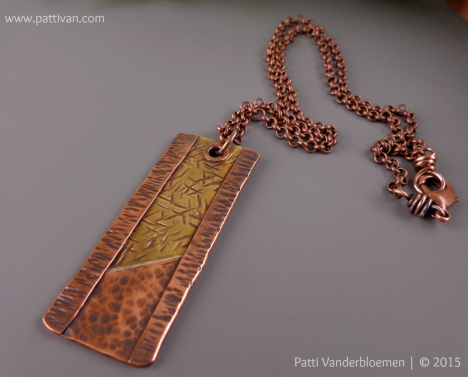 Mixed Metal Abstract Pendant