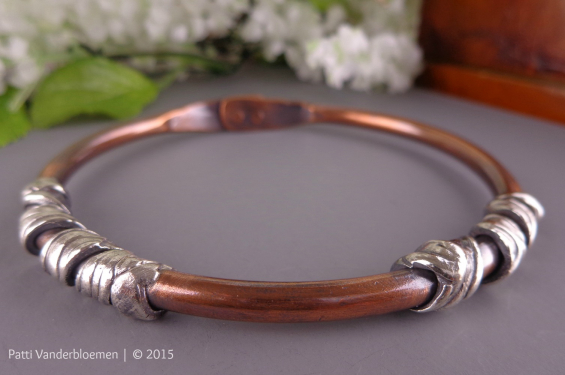 Coppr and Fine Silver Bangle