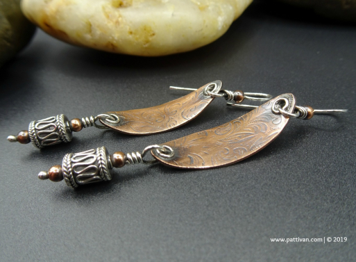 Mixed Metal Textured Earrings