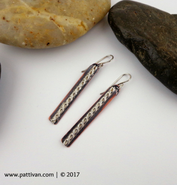Mixed Metal Matchstick Style Earrings