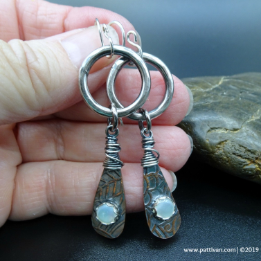 Mixed Metal and Mother of Pearl Earrings