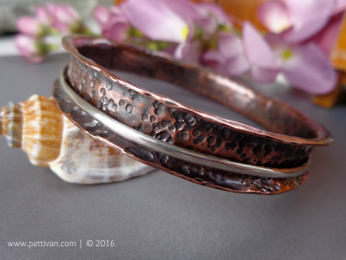 Mixed Metal Anticlastic Bangle