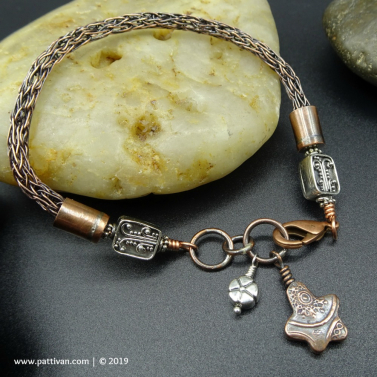 Mixed Metal Viking Knit Bracelet