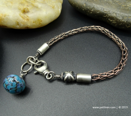 Mixed Metal Viking Knit Bracelet