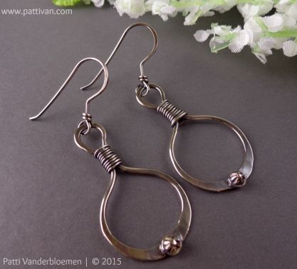 Modern Sterling Silver Figure 8 Earrings