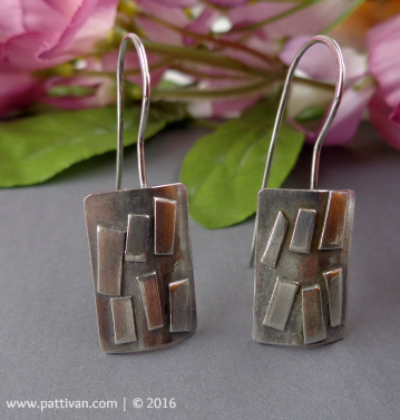 Modern Styled Fused Sterling Earrings