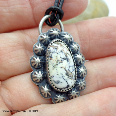 Natural White Buffalo Turquoise Necklace