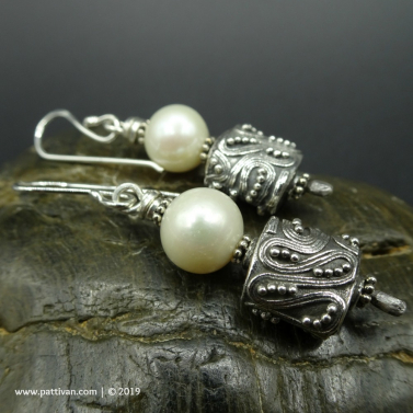 Pearls and Antique Silver