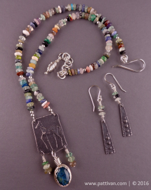 Artisan Pewter and Gemstones Set