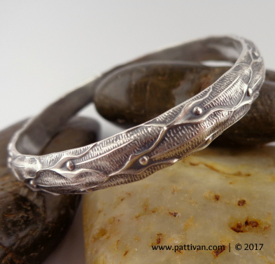 Richly Textured Sterling Silver Bangle