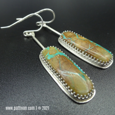 Royston Ribbon and Sterling Silver Earrings