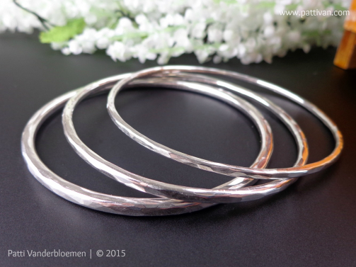 Set of 3 Sterling Silver Stacking Bangles