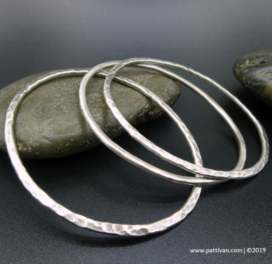 Set of 3 Sterling Silver Bangles