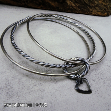 Set of 3 Sterling Silver Bangles