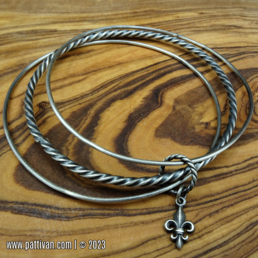 Set of 3 Sterling Silver Bangles