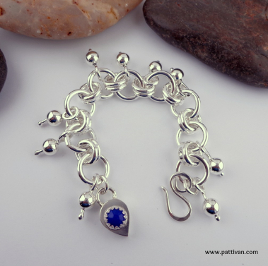 Sterling Silver Bracelet with Lapis