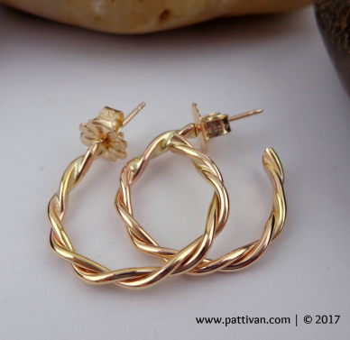 Small Twisted Gold Filled Hoops