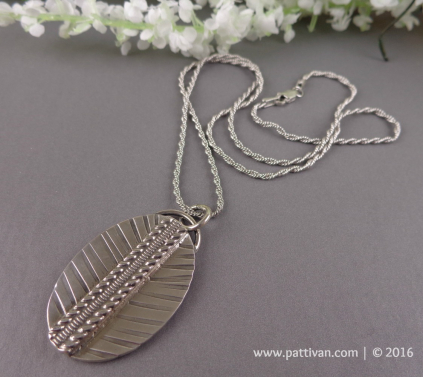 Patterned Sterling Silver Pendant