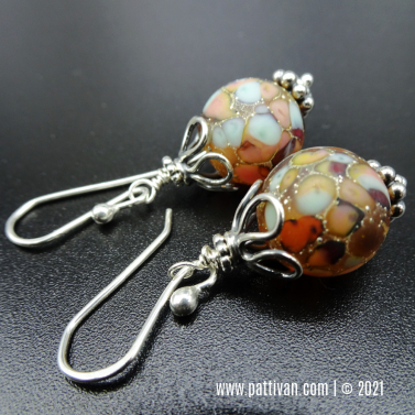 Artisan Lampwork and Sterling Silver Earrings