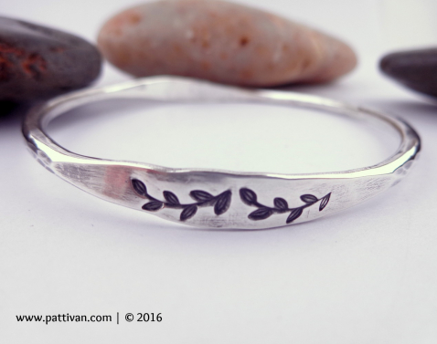 Stamped Sterling Silver Bangle
