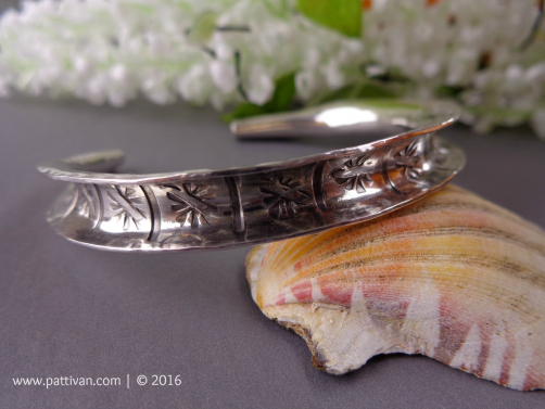 Stamped Sterling Silver Anticlastic Cuff