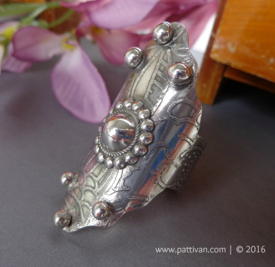 Sterling Silver Boho Style Saddle Ring