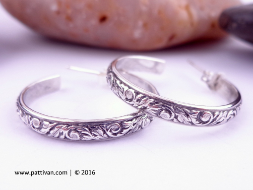 Sterling Silver Post Style Hoops