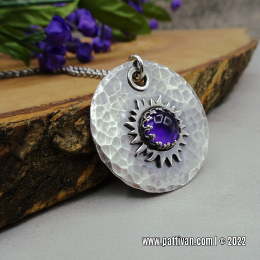 Amethyst and Sterling Silver Pendant