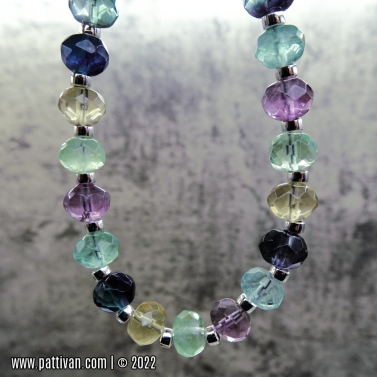 Sterling Silver Fluorite Necklace 