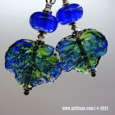 Sterling Earrings with artisan glass beads