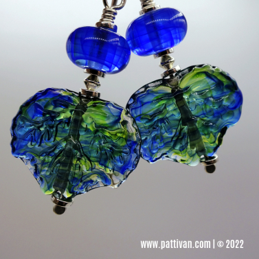 Sterling Earrings with artisan glass beads