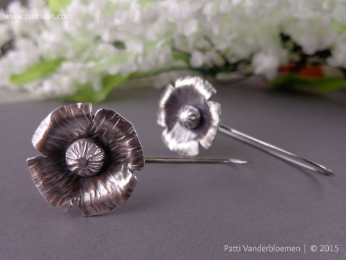 Sterling Silver Flower Earrings