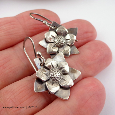 Sterling Silver Flower Earrings