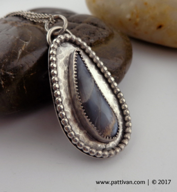 Sterling Silver and Moonstone Pendant Necklace