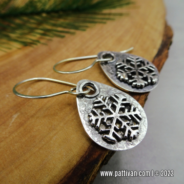 Sterling Silver Snowflake Earrings