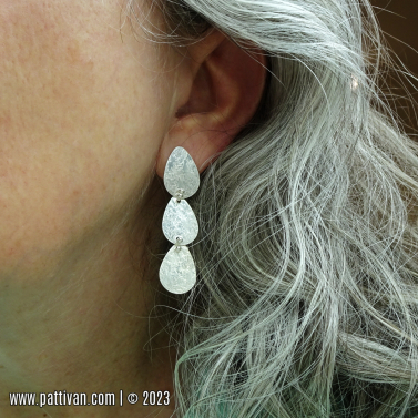 Hand Fabricated Sterling Tear Drop Earrings