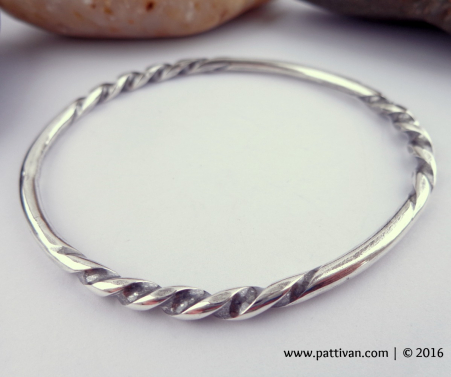 Twisted Sterling Silver Bangle