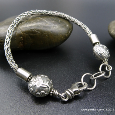 Sterling Silver Viking Knit Bracelet