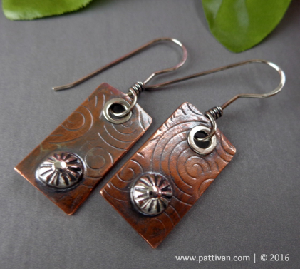 Textured Mixed Metal Earrings